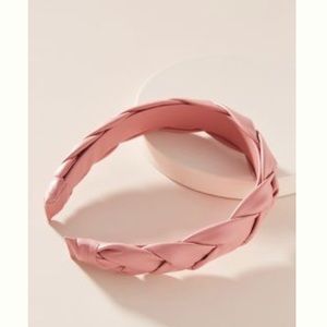 Anthropologie Pink Braided Headband
